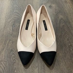 Zara Basic White & Black Heels